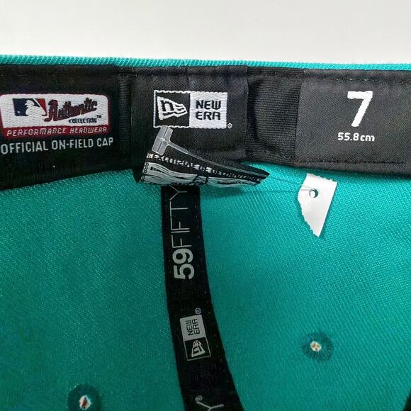 Míami Marlins vintage hat 1993 & 2018 champions oficial on field hat sz7 - Picture 5 of 5